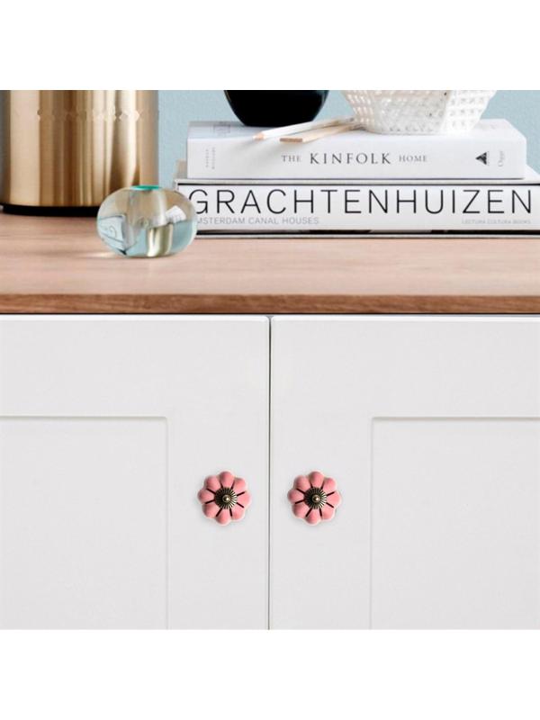 Ручка кнопка PEONY Ceramics 001, керамическая, пудровый