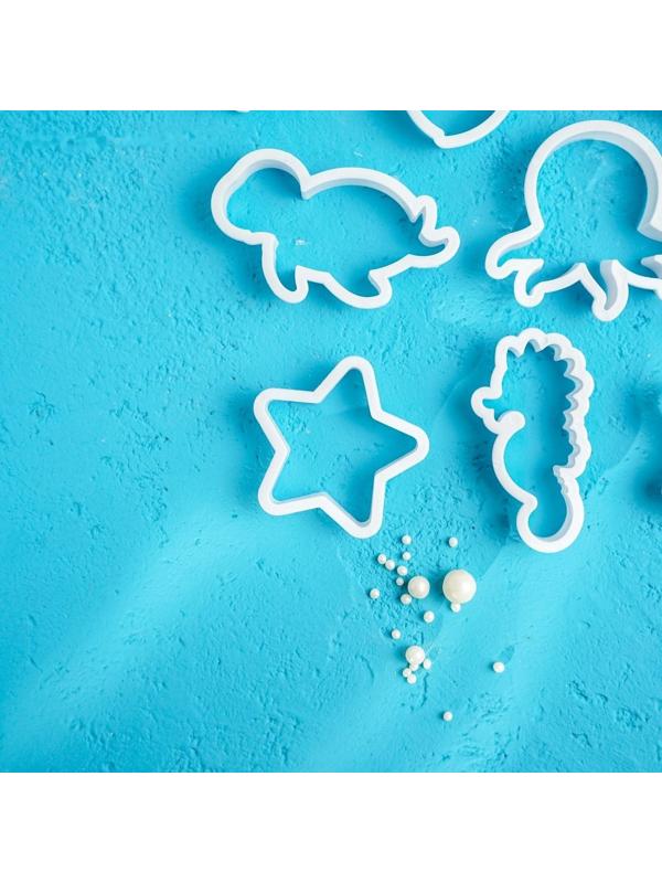 Набор форм для вырезания печенья Доляна «Подводный мир», 8 шт, цвет белый