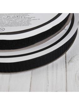 Липучка, 25 мм × 25 ± 1 м, цвет чёрный