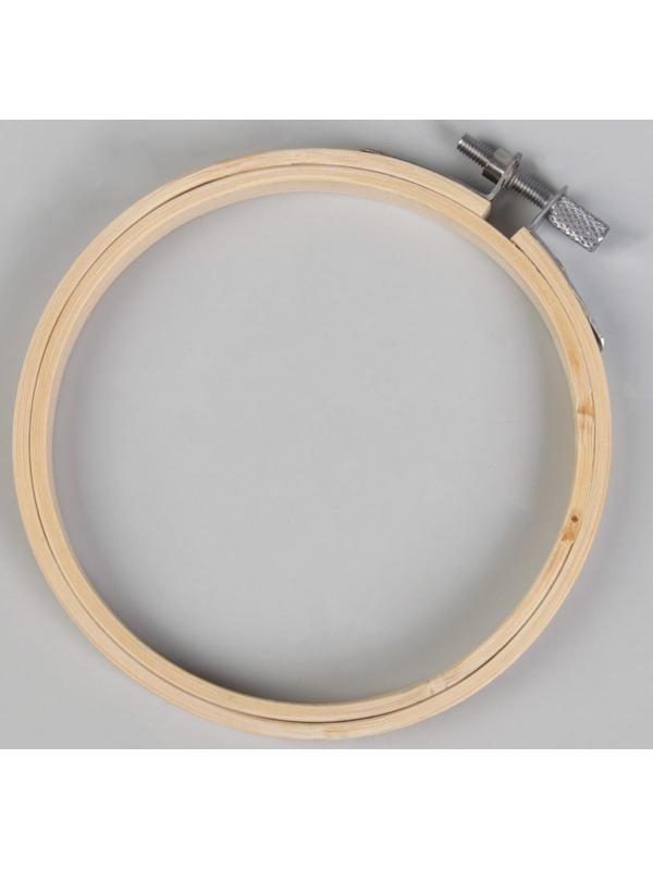 Пяльцы для вышивания, d = 10,3 см, цвет светлое дерево