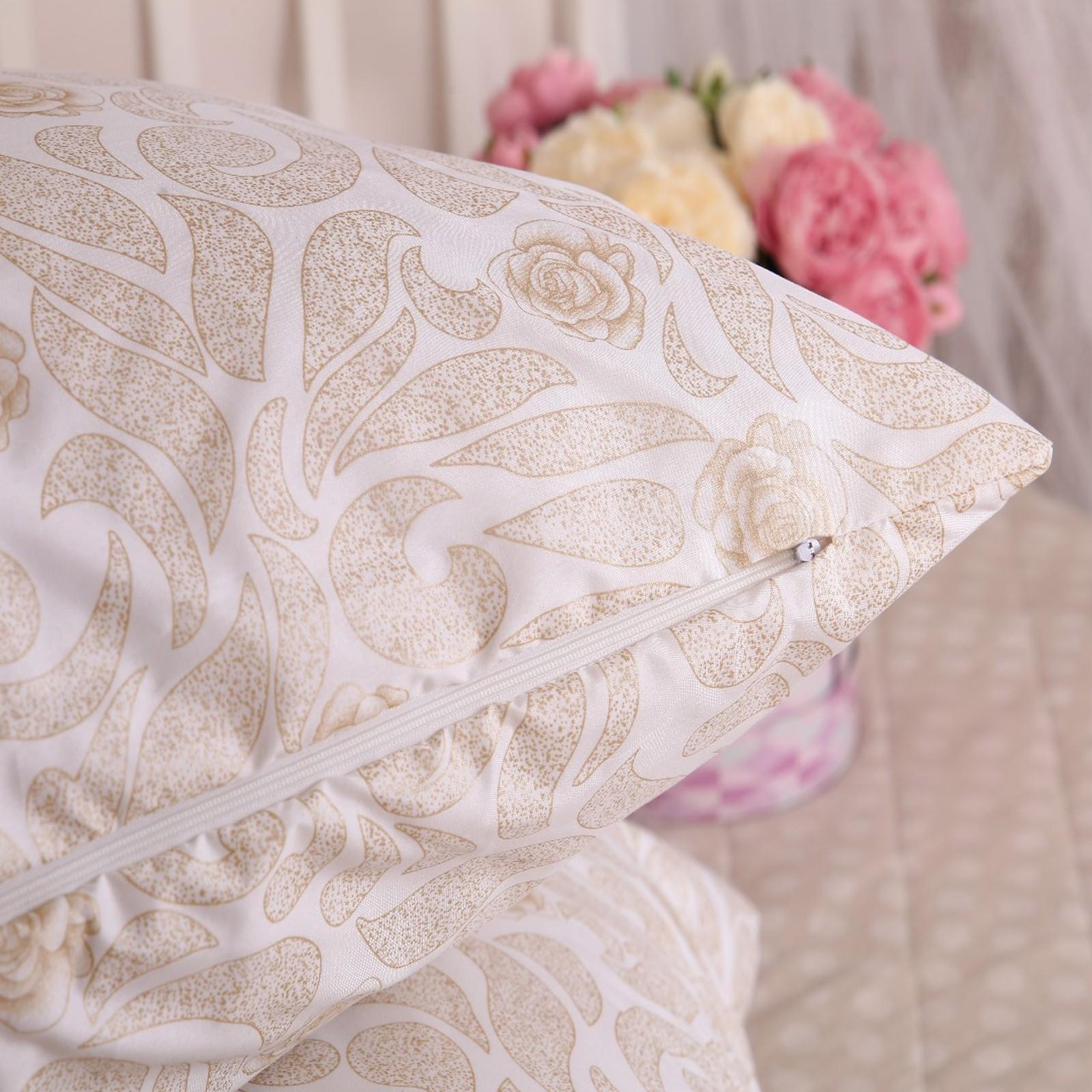 Наперник 50х70см на молнии Серебро