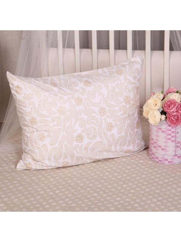 Наперник 50х70см на молнии Серебро