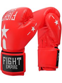 Перчатки боксёрские FIGHT EMPIRE, 10 унций, цвет красный