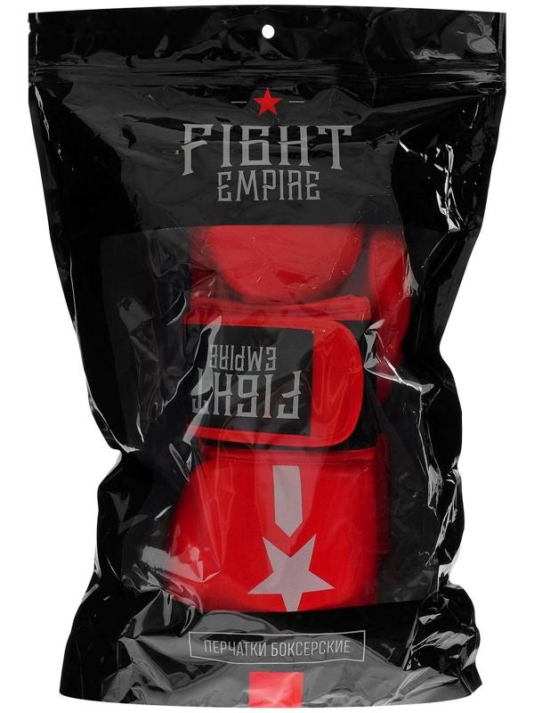 Перчатки боксёрские FIGHT EMPIRE, 10 унций, цвет красный