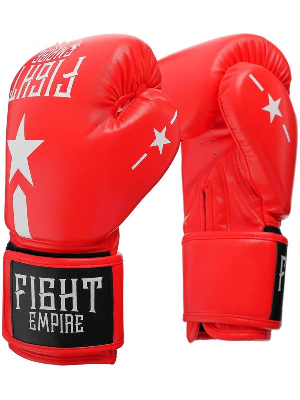 Перчатки боксёрские FIGHT EMPIRE, 10 унций, цвет красный