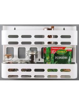 Органайзер навесной для специй, цвет белый