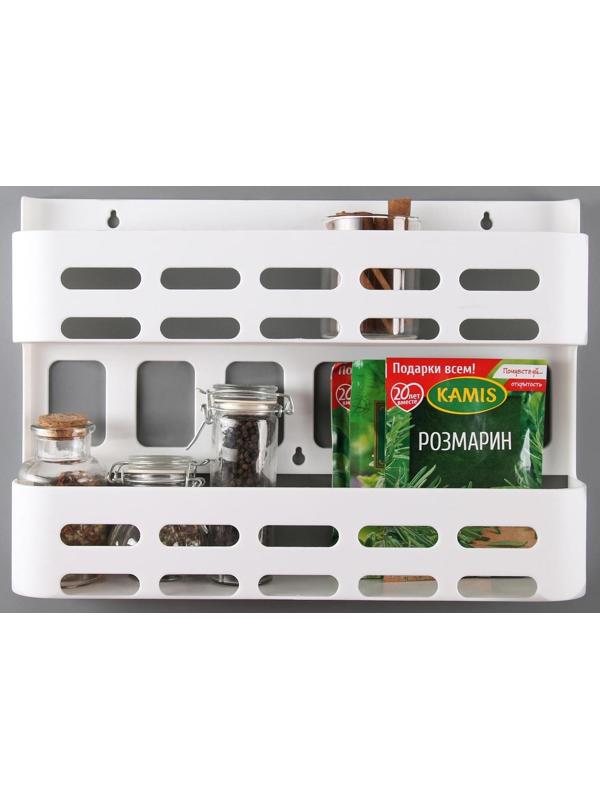 Органайзер навесной для специй, цвет белый