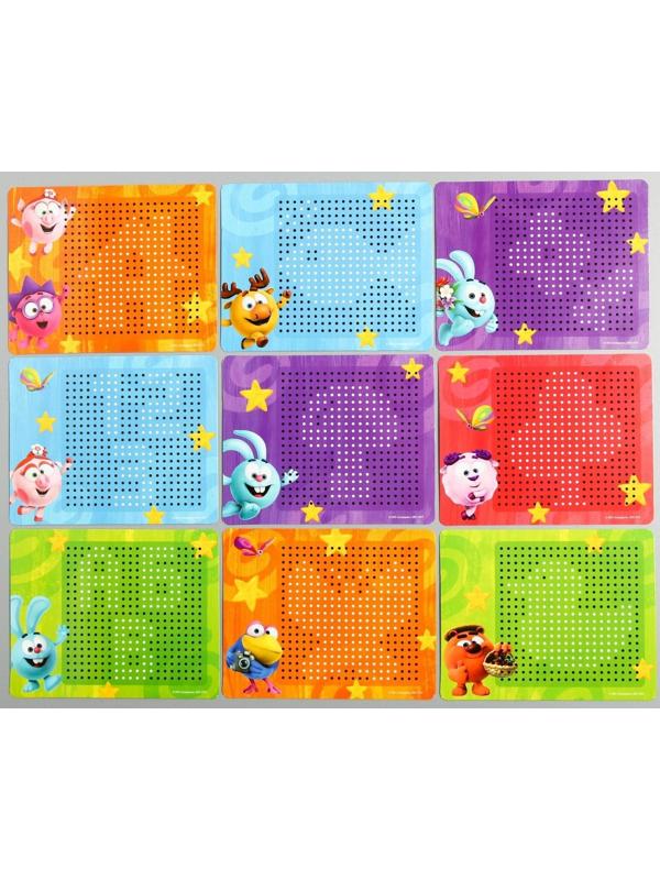 Планшет магнитный для рисования «Магнитное рисование», СМЕШАРИКИ, 380 отверстий