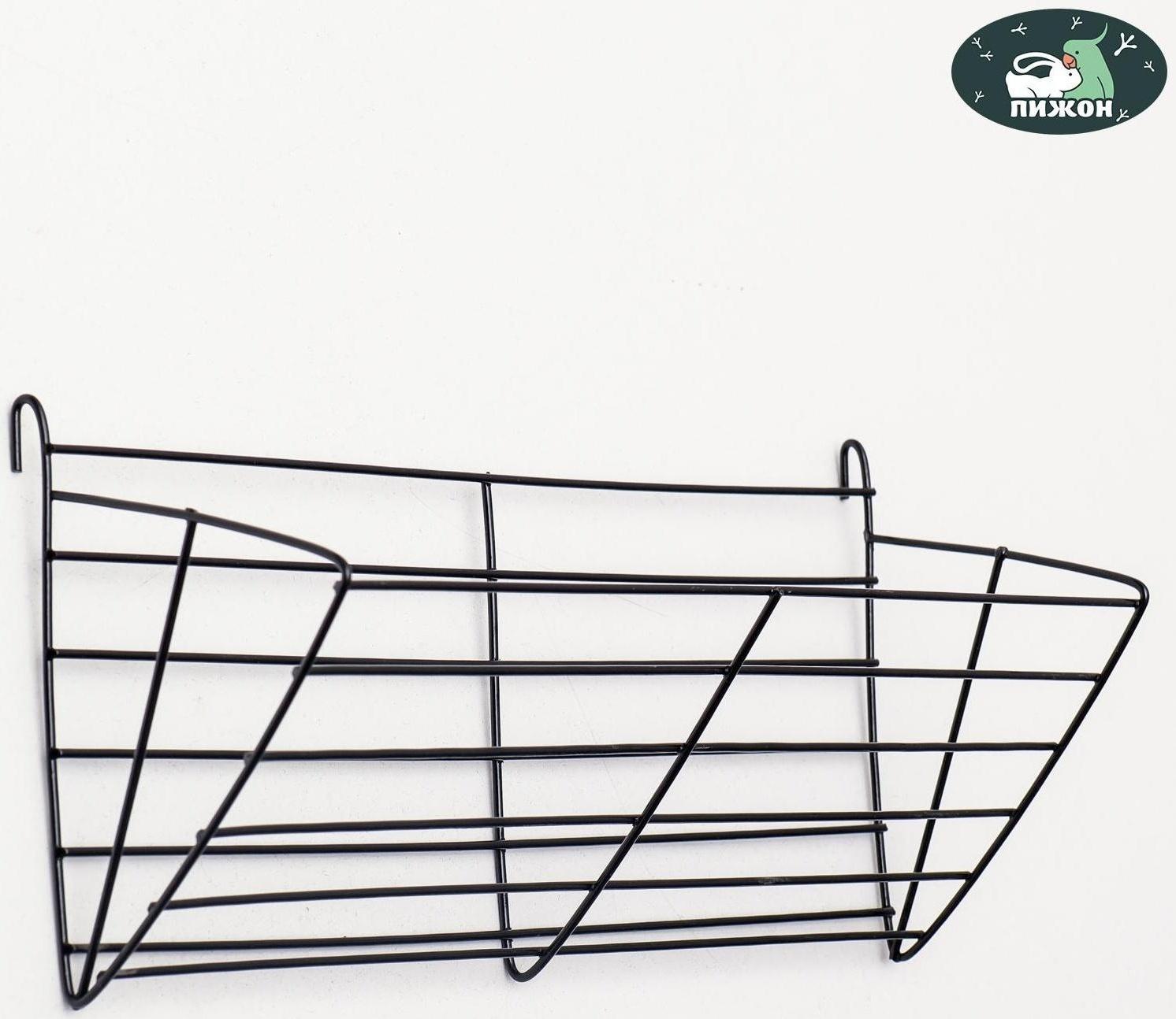 Кормушка для сена металлическая, 28 х 9 х 10 см