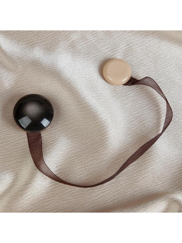 Подхват для штор, d = 4 см, цвет коричневый