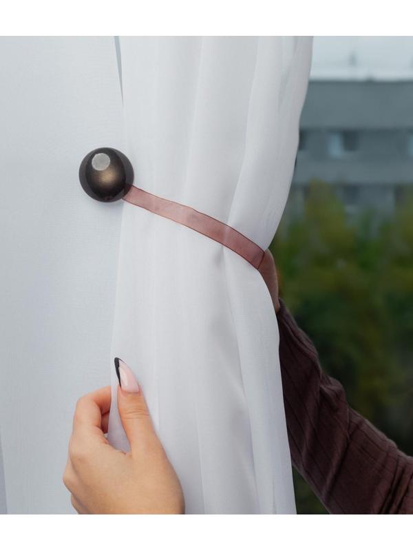 Подхват для штор, d = 4 см, цвет коричневый