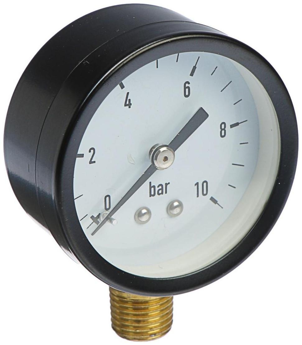 Манометр TAEN, радиальный, 10 атм, d=50 мм, наружная резьба 1/4