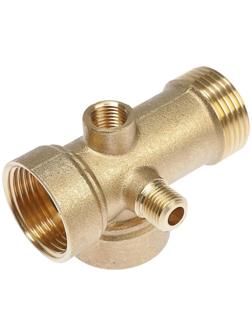 Штуцер пятивыводной TAEN, для монтажа манометра и реле давления, 80 мм