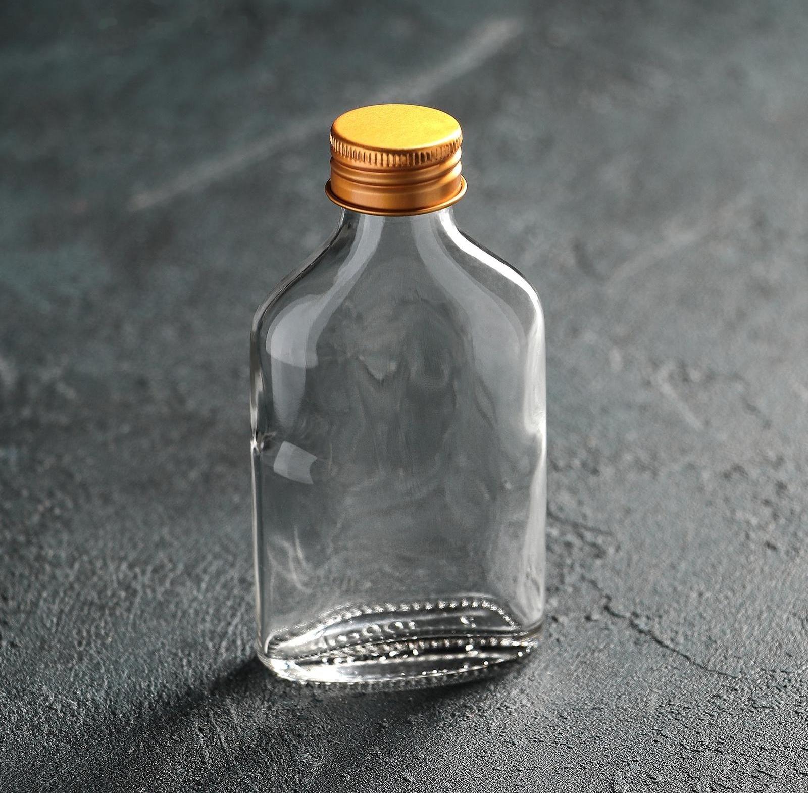 Бутылка стеклянная, 100 мл, 6,5×3×12,5 см