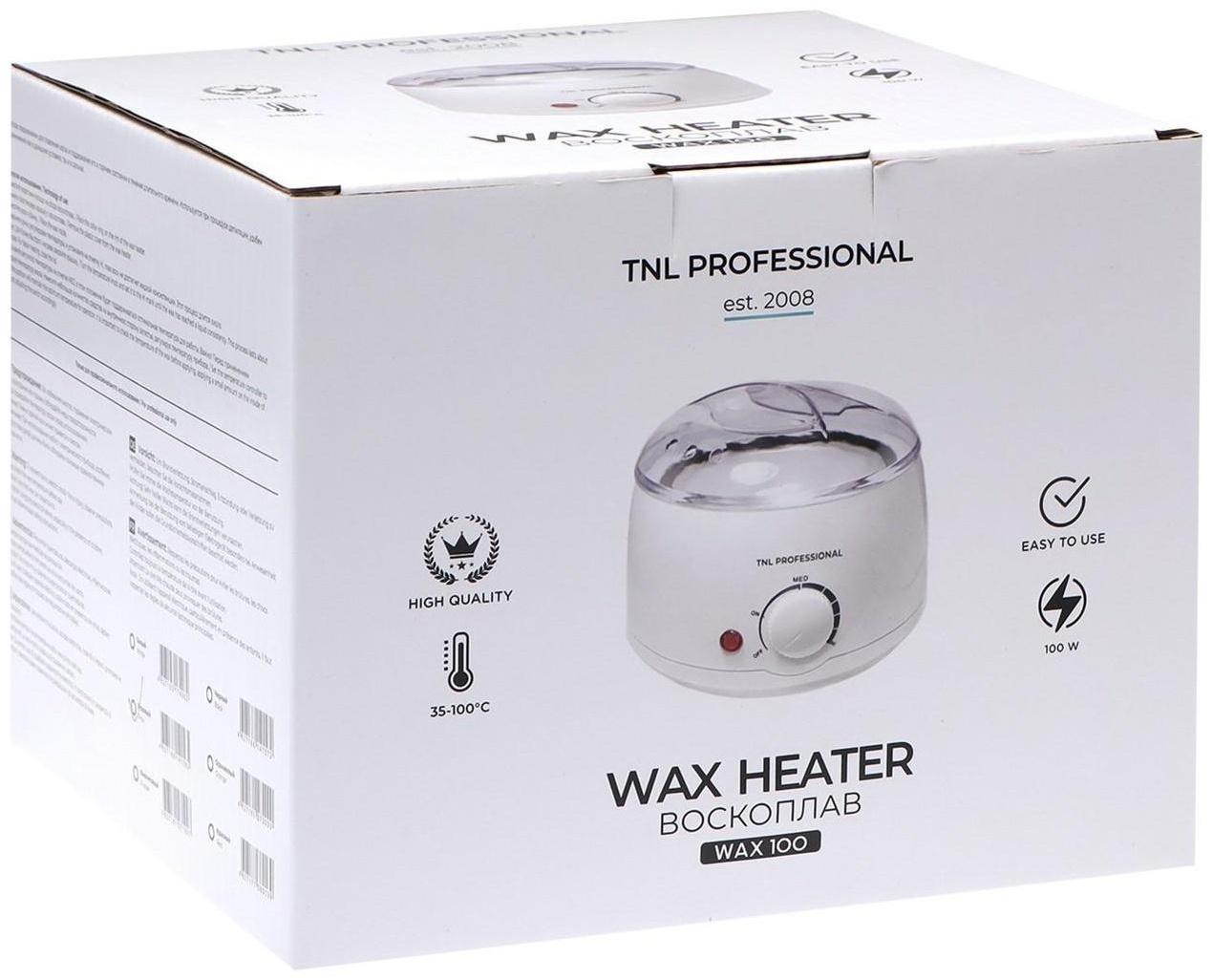 Воскоплав TNL wax 100, баночный 100 Вт, 400 мл, 35-100 ºС, розовый