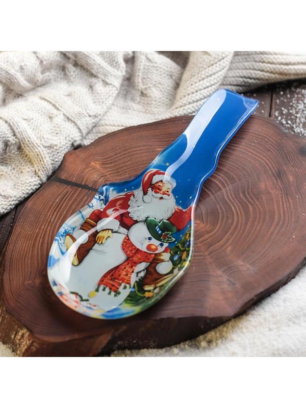 Подставка стеклянная под ложку Доляна «Волшебство», 24×10 см