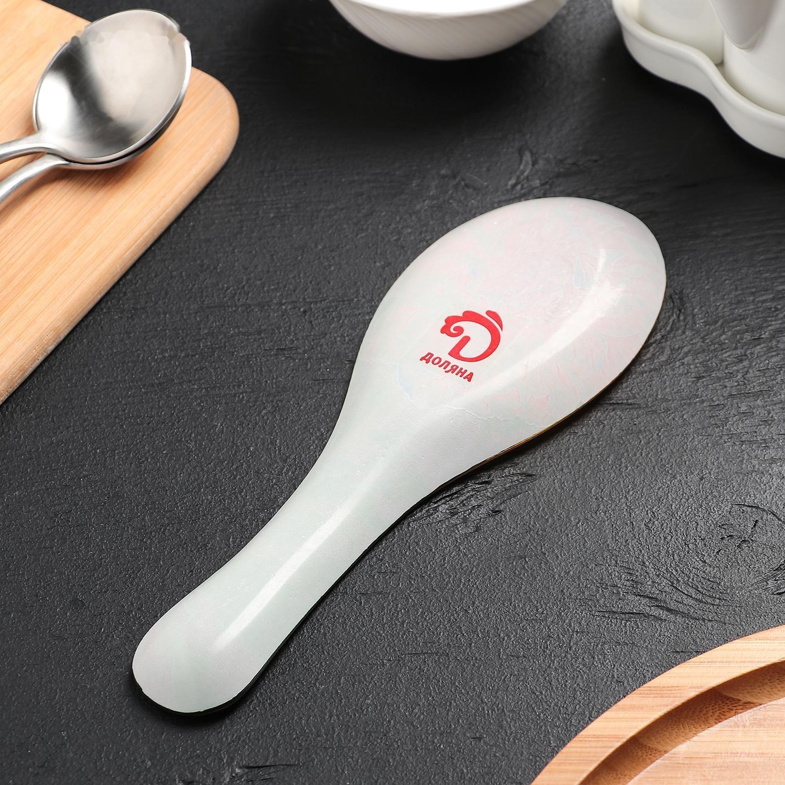 Подставка стеклянная под ложку Доляна «Хризантема», 21×7,5 см