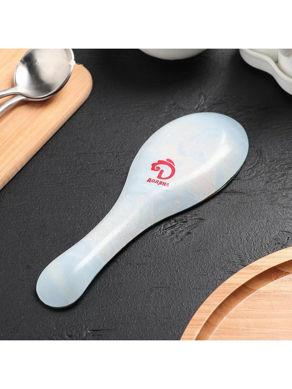 Подставка стеклянная под ложку Доляна «Новый Год», 21×7,5 см