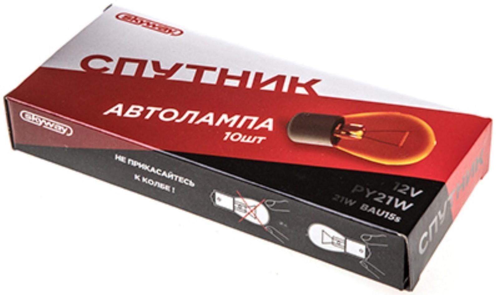 Лампа автомобильная Skyway, PY21W, 12 В, 21 Вт, cо смещенным цоколем BAU15s