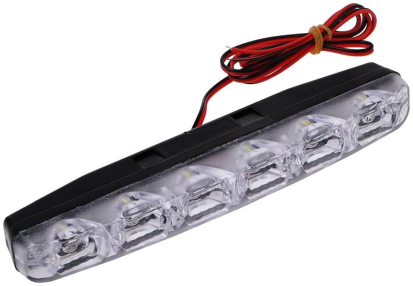 Дневные ходовые огни Skyway, 12 В, 6 диодов, 6 Вт, 155х35х20 мм, набор 2 шт