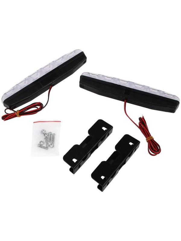 Дневные ходовые огни Skyway, 12 В, 6 диодов, 6 Вт, 155х35х20 мм, набор 2 шт