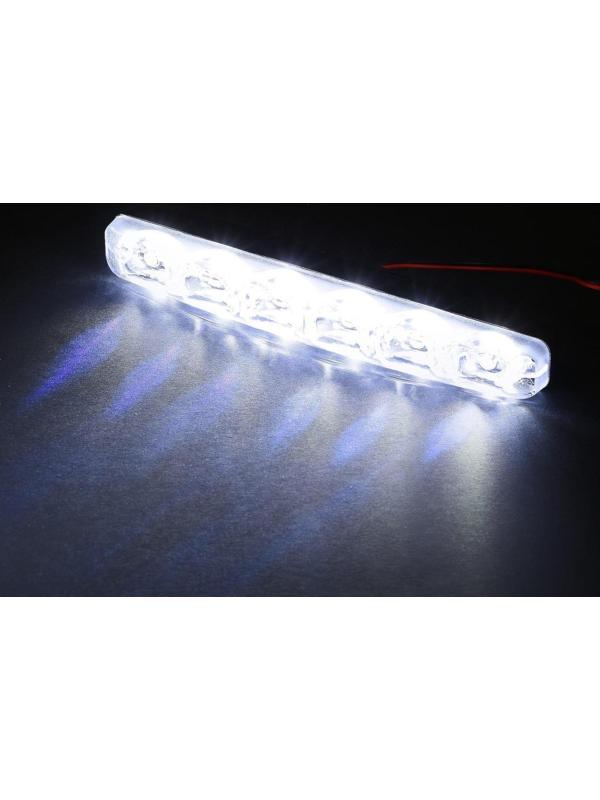 Дневные ходовые огни Skyway, 12 В, 6 диодов, 6 Вт, 155х35х20 мм, набор 2 шт