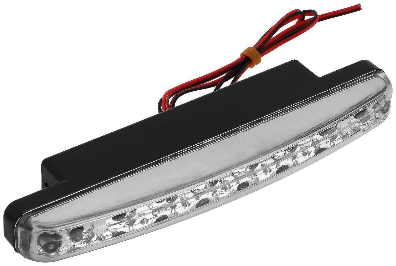 Дневные ходовые огни Skyway, 12 В, 8 диодов, Safety. 55 х 40 х 15 мм, набор 2 шт