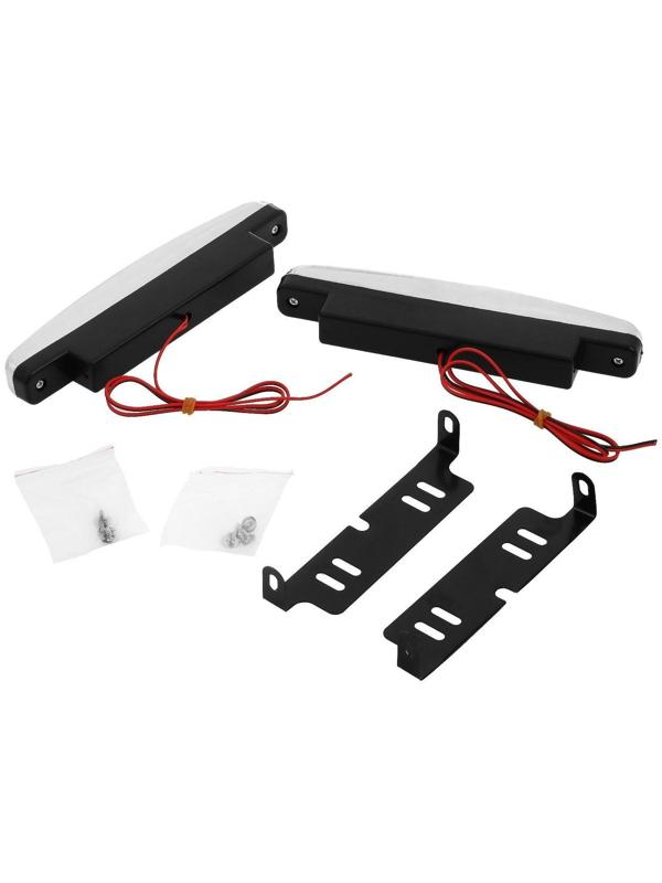 Дневные ходовые огни Skyway, 12 В, 8 диодов, Safety. 55 х 40 х 15 мм, набор 2 шт