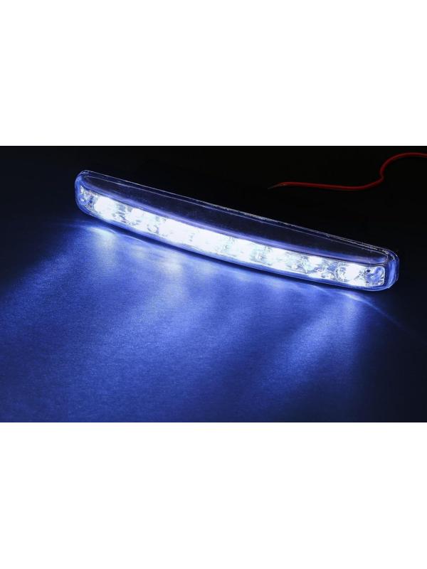 Дневные ходовые огни Skyway, 12 В, 8 диодов, Safety. 55 х 40 х 15 мм, набор 2 шт