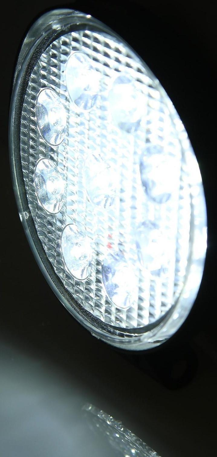 Фара светодиодная OFF ROAD 115 мм, круглая, 12В/24В, 27Вт, 6000K, Skyway, 9 диодов, Дальний свет S07201017