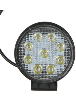 Фара светодиодная OFF ROAD 115 мм, круглая, 12В/24В, 27Вт, 6000K, Skyway, 9 диодов, Дальний свет S07201017