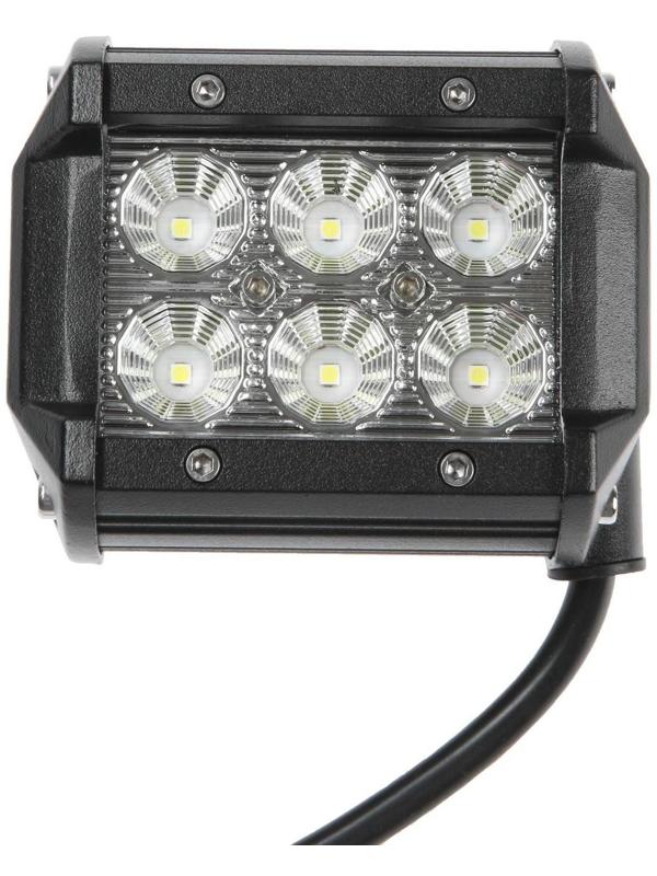 Фара светодиодная OFF ROAD 93*70 мм, прямоугольная, 12В/24В, 18Вт, Skyway, 6 диодов, ближний свет S07201010