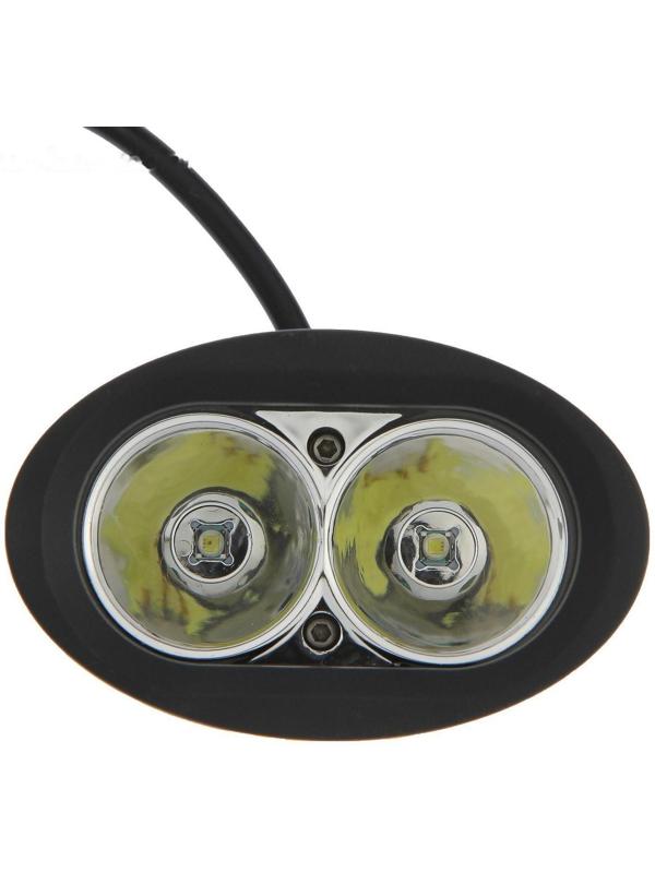 Фара светодиодная Skyway OFF ROAD, 95х60 мм, овальная, 12/24 В, 20 Вт, 2 диода