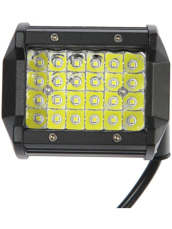 Фара светодиодная Skyway OFF ROAD 95 х 75 мм прямоугольная, 12/24 В, 72 Вт, Skyway 24 диода