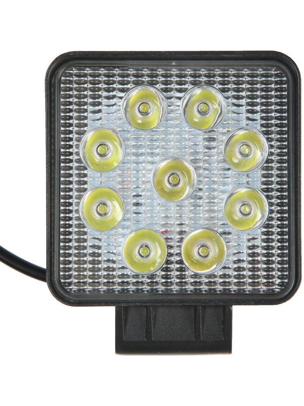 Фара светодиодная OFF ROAD 105 х 105 мм квадратная, 12/ 24 В, 27 Вт, Skyway, 9 диодов