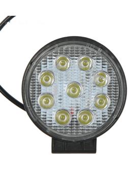 Фара светодиодная Skyway OFF ROAD 115 мм, круглая, 12/ 24 В, 27 Вт, 6000K, 9 диодов