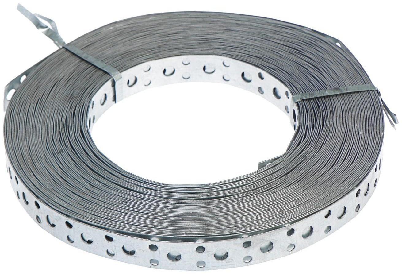 Лента перфорированная для вентиляции ТУНДРА krep, 17х0.7 мм, прямая, 25 м