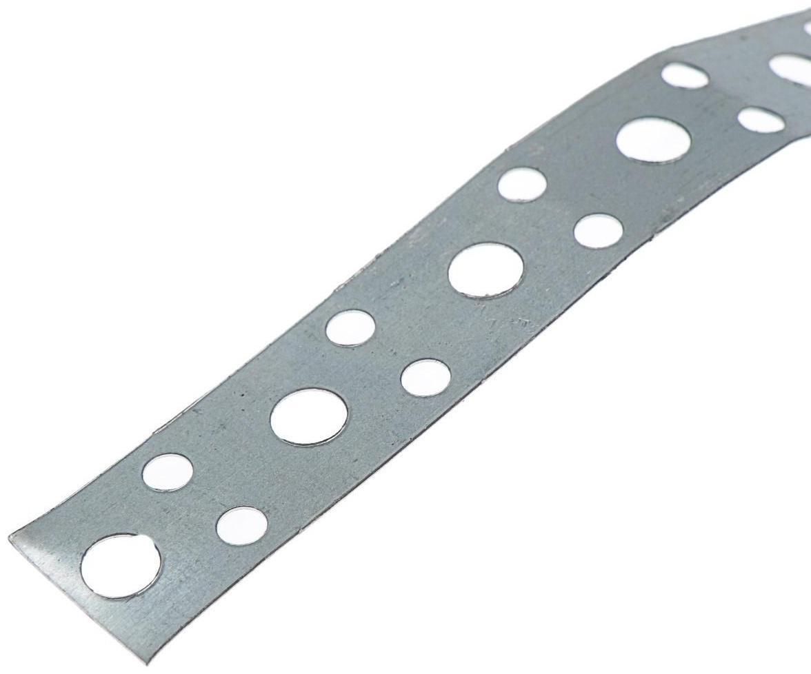 Лента перфорированная для вентиляции ТУНДРА krep, 17х0.7 мм, прямая, 25 м