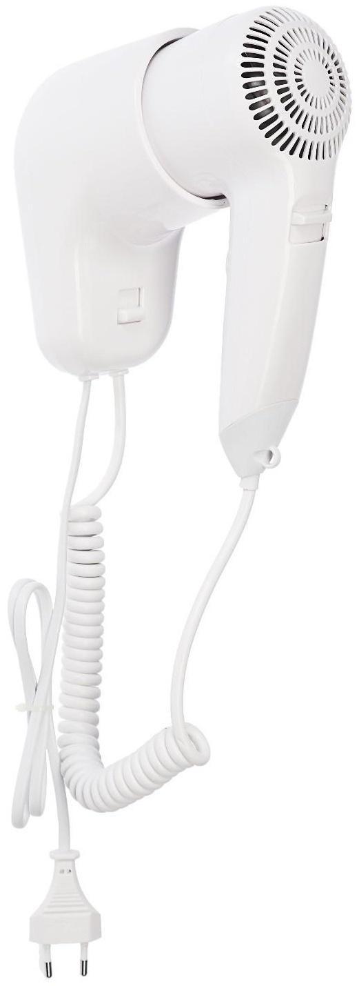 Фен Luazon LGE-006, 1600 Вт, настенный, 2 скорости, крепление, белый