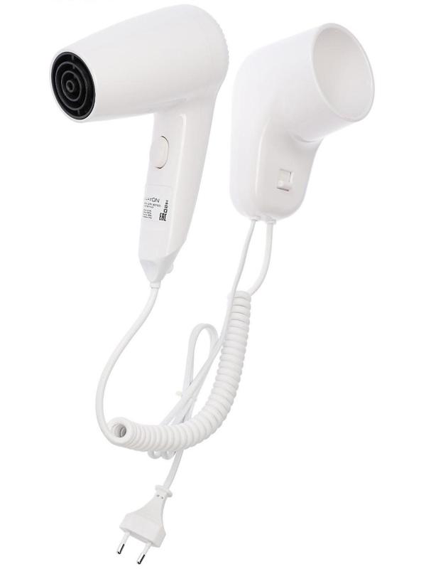 Фен Luazon LGE-006, 1600 Вт, настенный, 2 скорости, крепление, белый