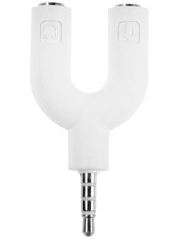 Переходник LuazON, Jack 3.5 мм - 2xJack 3.5 мм, для микро и наушников, МИКС