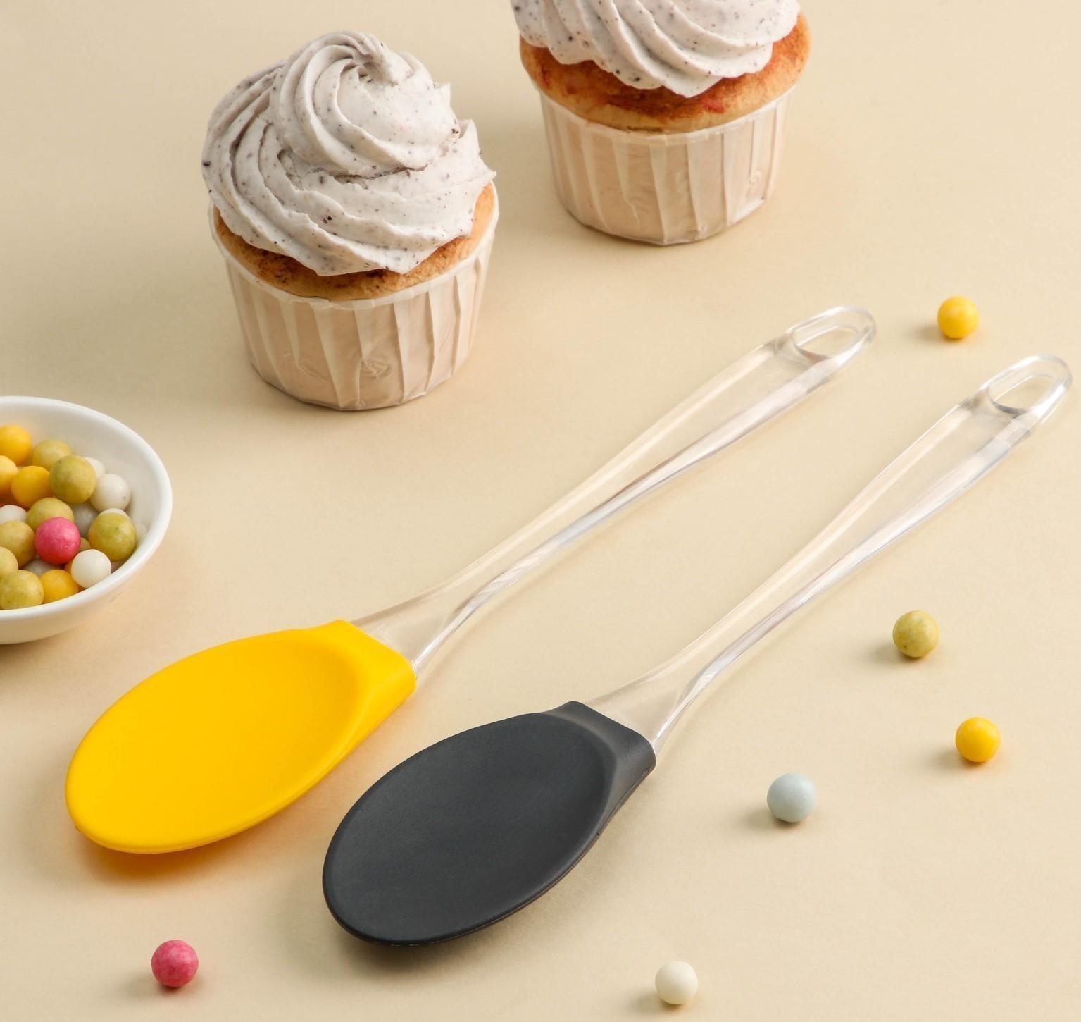 Ложка гарнирная Доляна «Лёд», 25 см, цвет МИКС