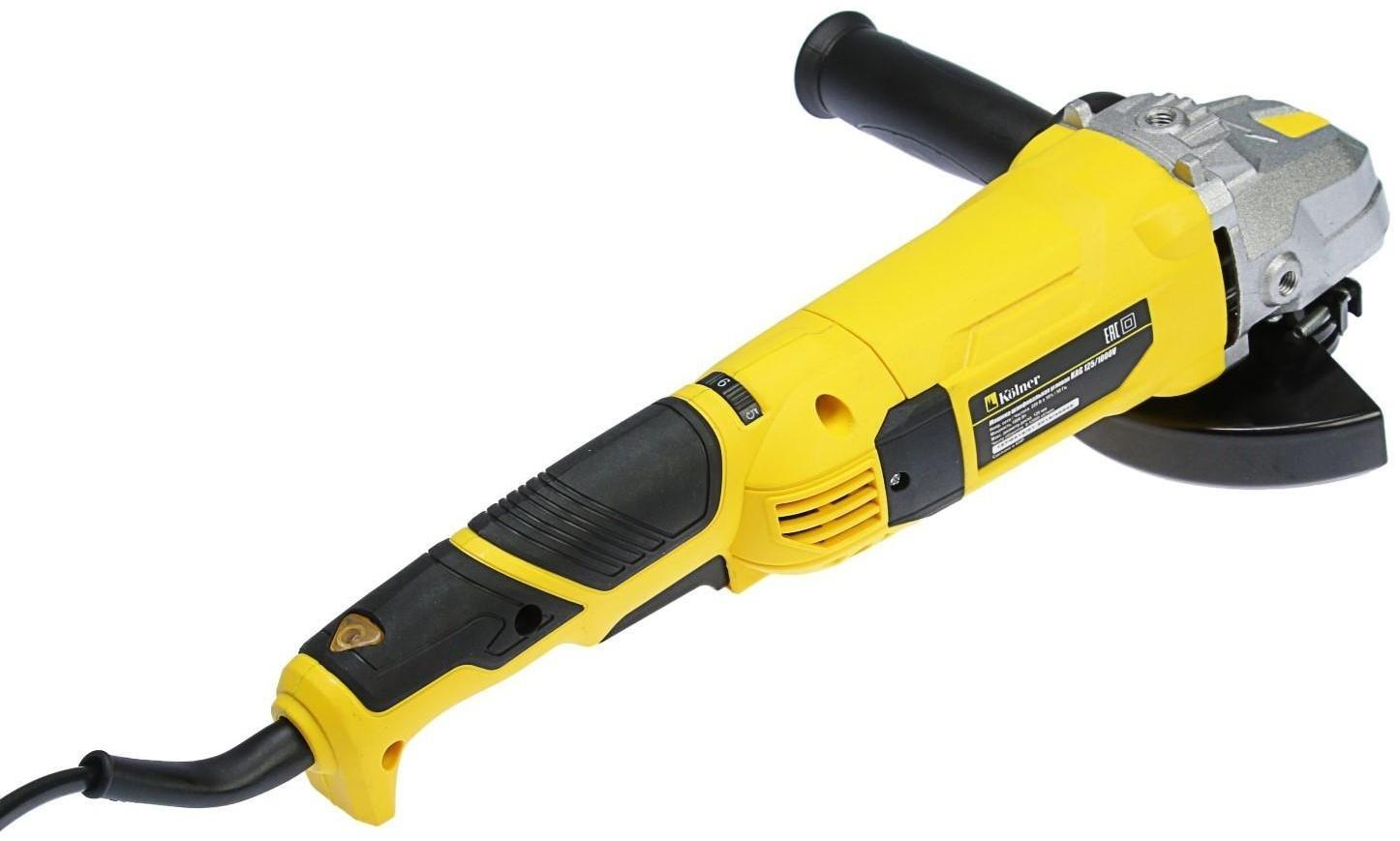 Угловая шлифмашина Kolner KAG 125/1000 V, 1000 Вт, d=125х22.2 мм, регулировка числа оборотов