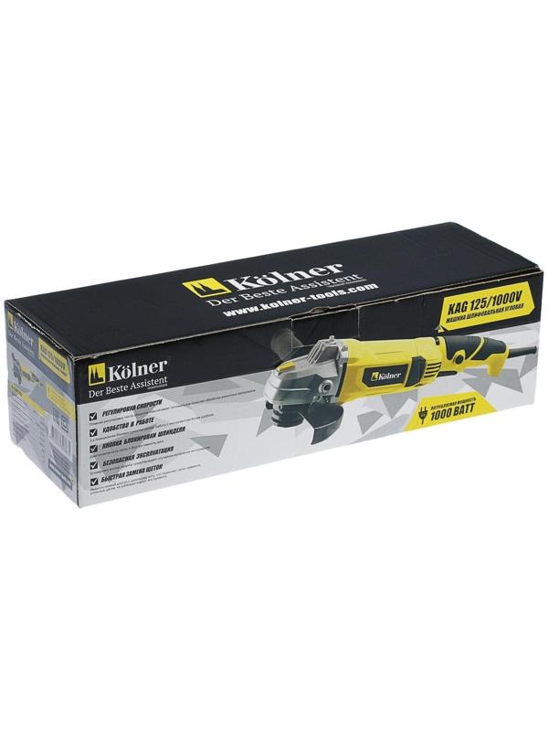 Угловая шлифмашина Kolner KAG 125/1000 V, 1000 Вт, d=125х22.2 мм, регулировка числа оборотов