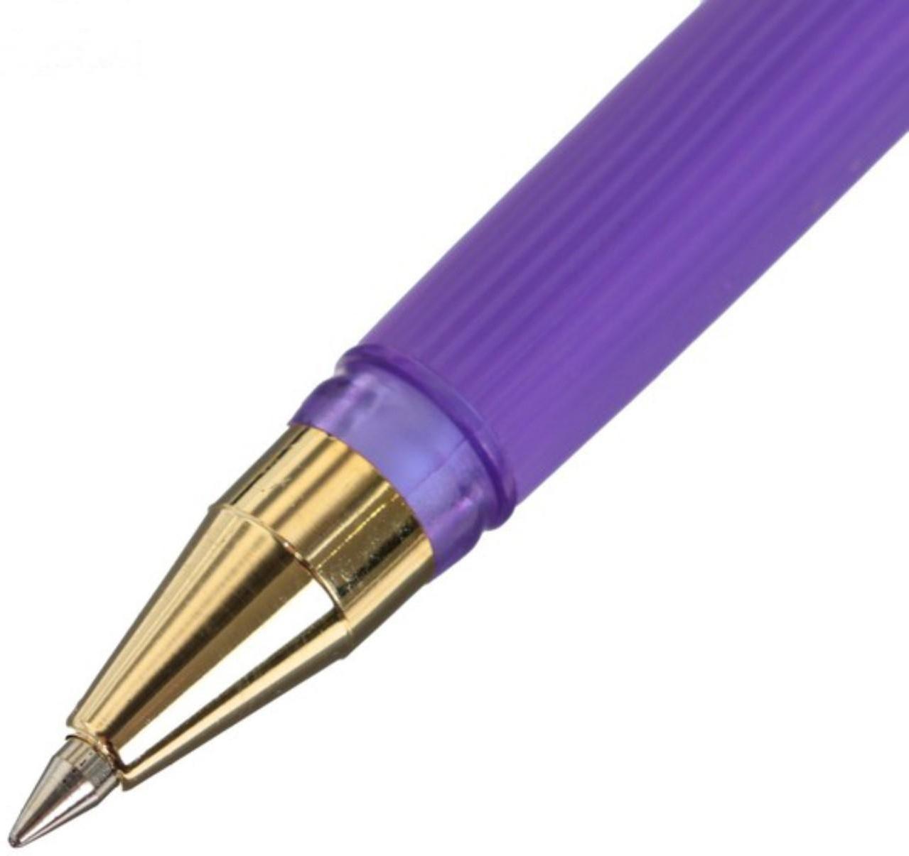 Ручка шариковая MunHwa MC Gold LE, узел 0.5 мм, чернила синие, резиновый упор, корпус микс