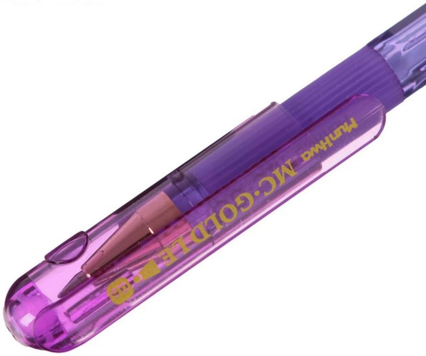 Ручка шариковая MunHwa MC Gold LE, узел 0.5 мм, чернила синие, резиновый упор, корпус микс