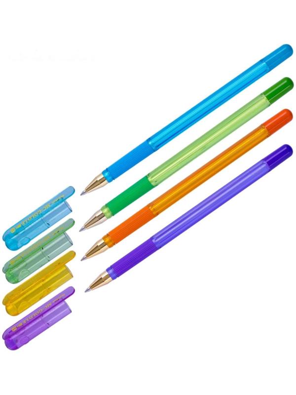 Ручка шариковая MunHwa MC Gold LE, узел 0.5 мм, чернила синие, резиновый упор, корпус микс