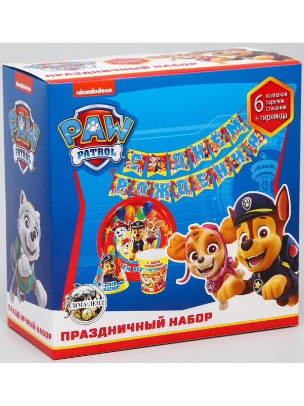 Бумажная посуда «С Днем Рождения!», набор на 6 персон,