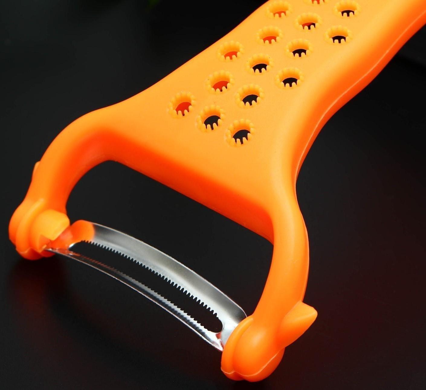 Овощечистка универсальная Доляна 6 в 1, 20×10 см, цвет МИКС