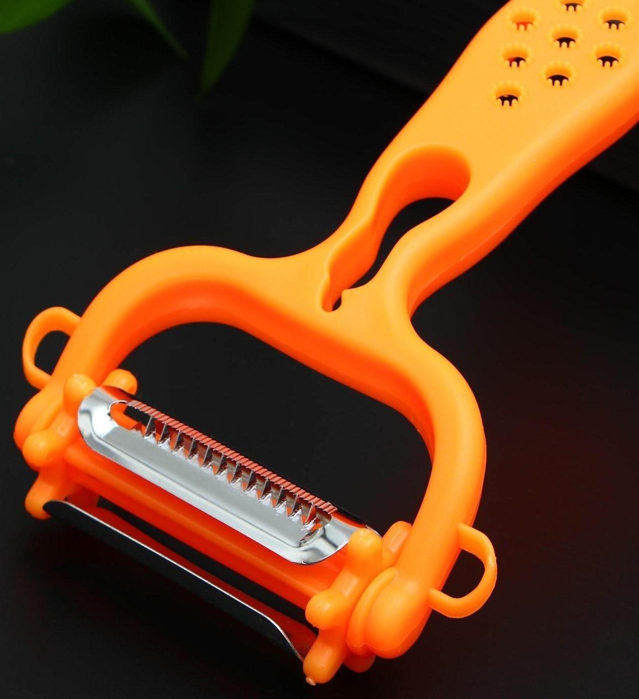 Овощечистка универсальная Доляна 6 в 1, 20×10 см, цвет МИКС